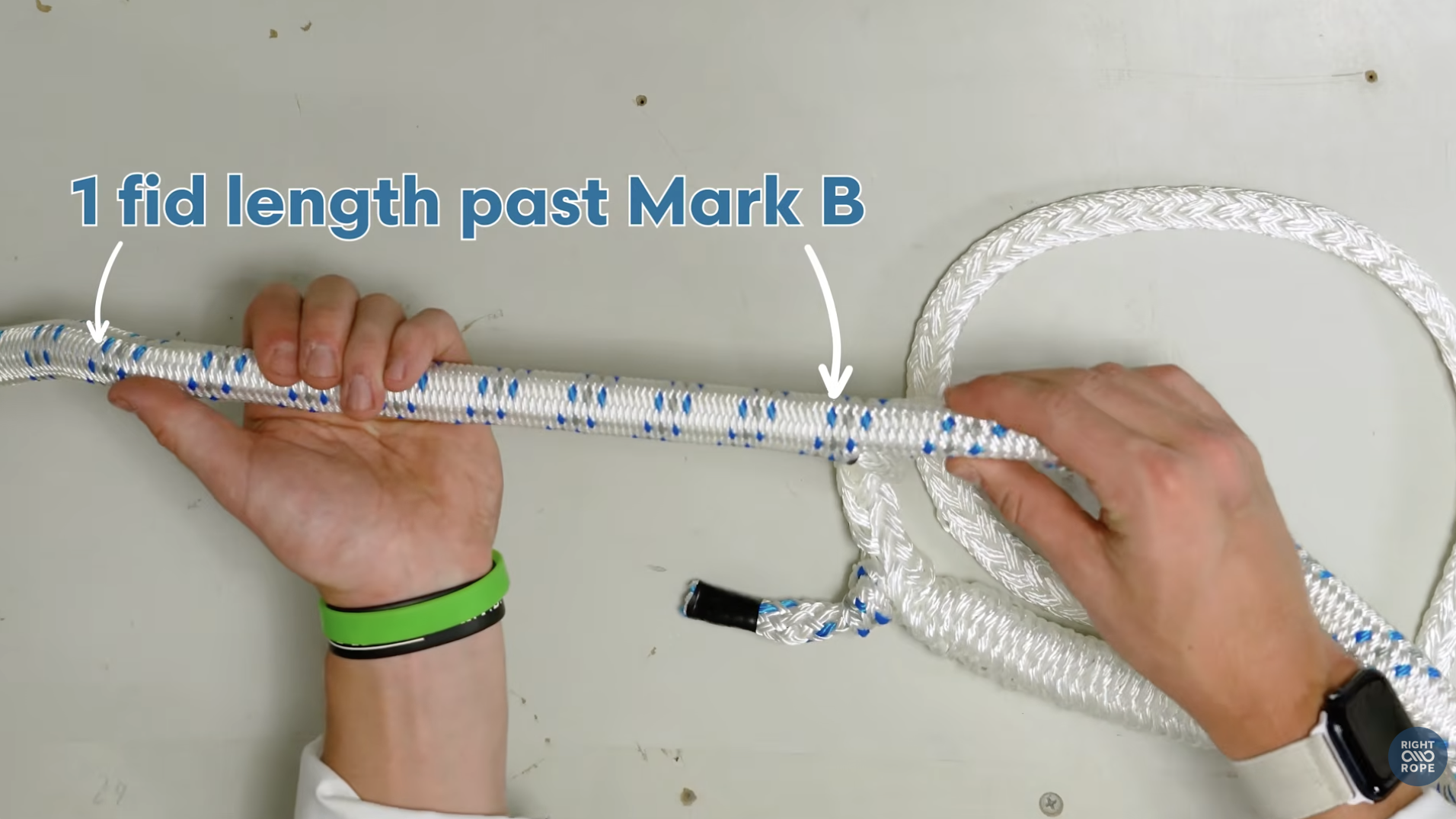 fid length past B double braid splice
