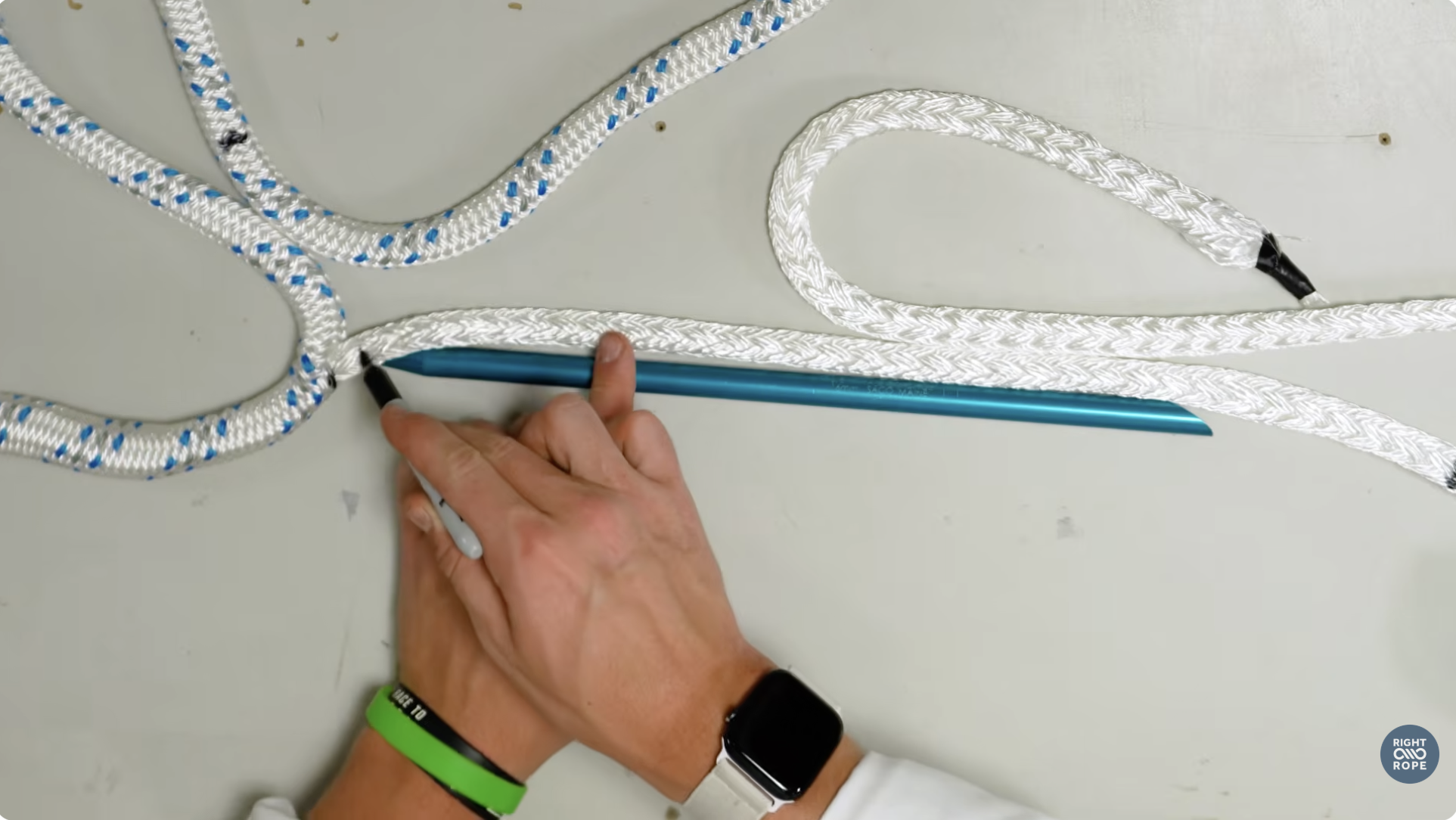 mark 3 on double braid splice